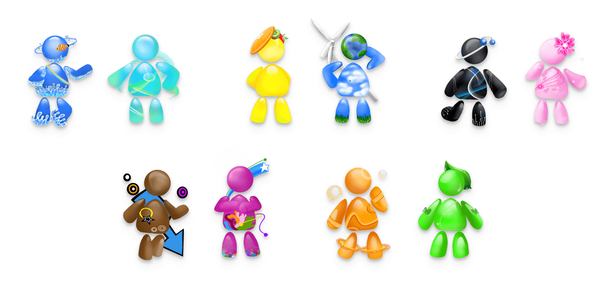 Webiie characters